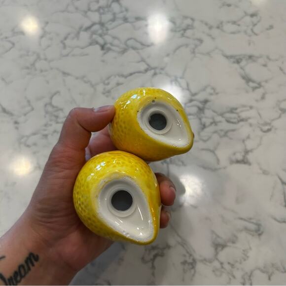 Ceramic Lemon Salt & Pepper Shakers - Picture 4 of 6